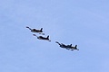 The four BAC Strikemasters of Team Viper, the UKs only civilian jet display team going through their paces.