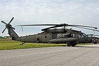The UH-60M Black Hawk #11-20418 fitted with ESSS (External Stores Support System) device