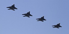 USAF 492nd FS F-15E Strike Eagles from the 48th FW, RAF Lakenheath, UK