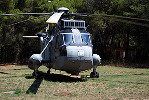 SH-3D '6-06' preserved as 'gateguard' at Grottaglie, along with various retired AB-212 ASW