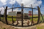 RAF Fairford blocked off gate in the base's perimeter fence