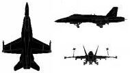 F/A-18A Hornet F/A-18 3view