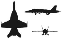 F/A-18E Super Hornet F/A-18E 3view