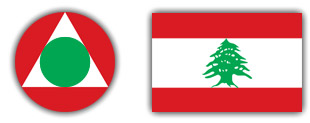 Lebanese Air Force roundel and Lebanese flag