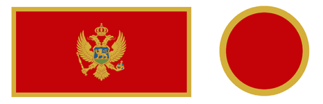 Montenegro flag and Air Force Roundel