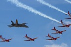 Swiss Air Force PC-7 Team with Swiss Hornet Display Team