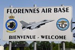 Florennes Air Base welcome sign