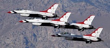 USAF Thunderbirds taking off from Davis-Monthan AFB