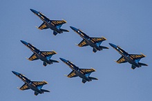 Blue Angels full formation overhead