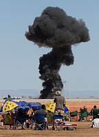 A6M Zero bomb drop simulated with pyrotechnic explosion