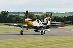 P-51D Mustangs on the taxi way