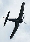 Vought F4U-7 Corsair shot with a nice view of the inverted gull wing