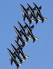 Frecce Tricolori nineship formation