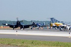 Warbirds at Westover, note C-5 flightline further back