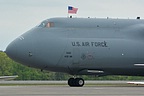 C-5 Galaxy waiving the flag