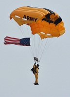 U.S. Army Gloden Knights flag jump show opener