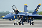 USN Blue Angels ground crew getting Angel #6 ready