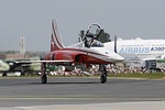 One of the F-5E Tiger IIs of the Patrouille Suisse