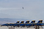 T-33 captured above the Blue Angels line-up