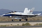 NASA's F-18B Hornet landing