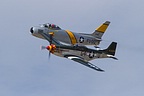 F-86 Sabre and P-51 Mustang fighter heritage flight