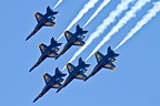 All six Blue Angels, note the two #7 two-seaters