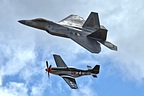 USAF F-22 and P-51 Heritage Flight