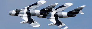 Black Diamond Jet Team MiG-17s close formation