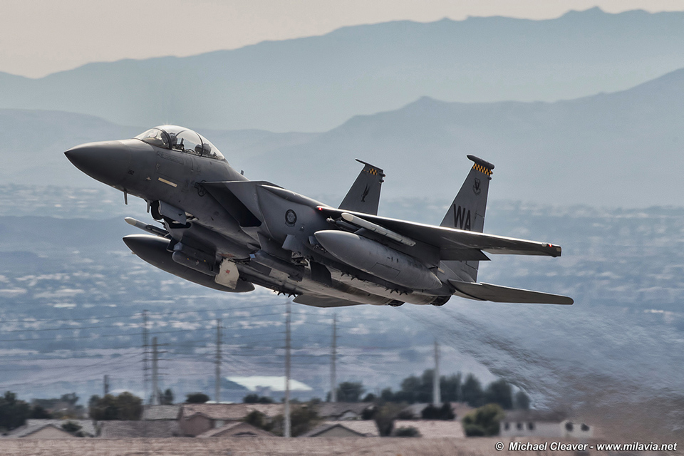 17th WS F15E Strike Eagle Nellis AFB 75 Years of Airpower Air Show