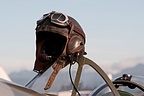 Leather flying helmet