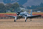 FG-1D Corsair propeller vortices