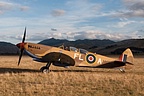 Spitfire TR.9 in great light with beautiful backdrop