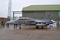 A queue waiting to get a closer look at Saab JAS 39D Gripen, 9819, from 211 Tactical Fighter Squadron of the Czech Air Force despite the Saturday morning rain.