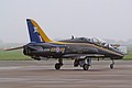 90th. Anniversary marked Hawk T.1A, XX285, from 100 Squadron was another Role Demo participant but returned home early to RAF Leeming because of the weather.