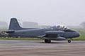 BAC Strikemaster Mk.82A, G-SOAF, in the markings of the Sultan of Oman's Air Force taxies for its first Leuchars display but was thwarted by the weather.