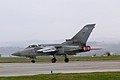 The weather starts to close in again as locally based Panavia Tornado F.3, FH/ZE969, departs in reheat to end the show by a fast flypast during the Sunset Ceremony ..