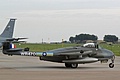 De Haviland Venom FB.1, WR470 (G-DHVM), in the markings of No. 208  Squadron and operated by Air Atlantique Classic Flight taxies displayed with ...