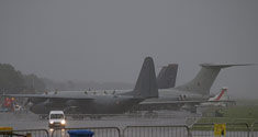 0730 Saturday morning with the gates about to open for the public the overnight rain was still coming down in torrents and the cloud base was at ground level.