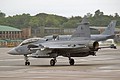 Saab JAS 39D Gripen 9819 from 211 Tactical Squadron Czech Air Force with 10,000 flight hours tail marking arrives on Friday for static display.