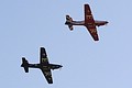 Departing Leuchars the 2012 Tucano display aircraft ZF269 and supporting ZF373/374 show off their specially applied underside markings