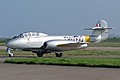 In service when H.M. The Queen ascended to the throne Air Atlantique's Gloster Meteor T.7 WA591/FMK-Q looks as good as new