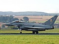 1 Squadron Eurofighter Typhoon FGR.4 ZK331/FE departing for the morning four-ship flypast 