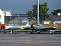 Caught in the early morning sunshine the Kraguj and Yak-52 display pair