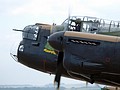 Lancaster'Thumper Mk.III'carefully edges forward into position for the closing Sunset Ceremony