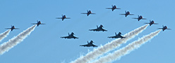 Red Arrows and Leuchars Typhoon formation