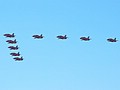 Red Arrows return after the opening flypast for their run-in and break