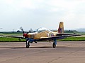 2013 RAF Tucano Solo Display 2013 in Second World War Spitfire desert camouflage