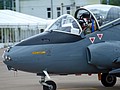 Close-up of the ex-RAFO Strikemaster Mk.82A and the bi-lingual English/Arabic safety markings and stencilling