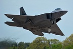 F-22 Raptor Demo 2014 gets underway with a dramatic take-off