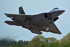 F-22 Raptor Demo 2014 gets underway with a dramatic take-off